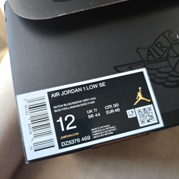 Nike Air Jordan 1 Low Vintage UNC Grey Carolina NIB 12 - Picture 5 of 5